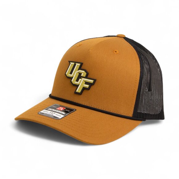 UCF Knights 3D Snapback Trucker Rope Hat- Carmel/ Black - Picture 1 of 3
